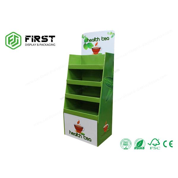 Custom Made Carton Floor Stand Full Color Printed Cardboard Display Floor Stand Display