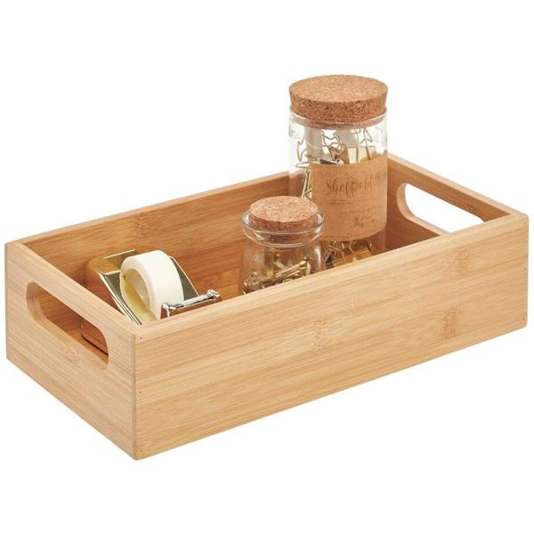 Maximize Your Pantry Cabinet Space with Bamboo Container Bin Drawer Organizer Load 5-10kg 43x30.5x5cm
