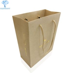 3 Layer Personalized Brown Gift Bags With Handles Tea Packaging