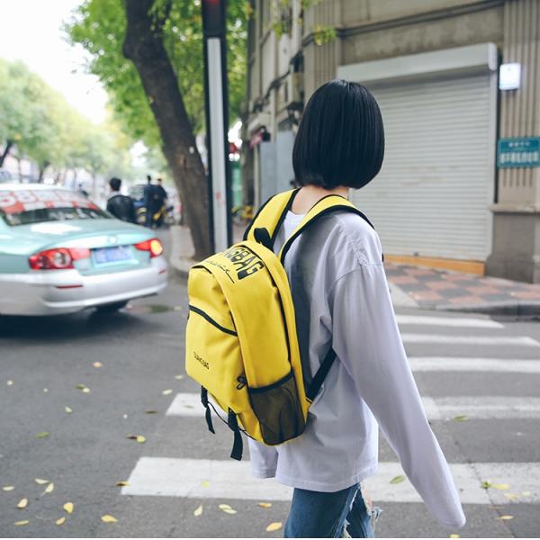 New Korean version of solid color backpack fashion trend Japanese and Korean student bag factory outlet