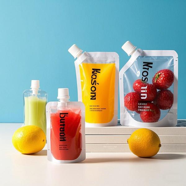 Buy Airtight & Leak-Proof Stand-Up Liquid Pouches With Easy-Pour Spout For Beverages, Sauces, Cosmetics at wholesale prices