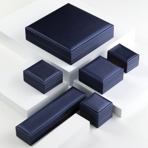 Luxury Pu Leather Gift Box Earring Bracelet Necklace Ring Packaging