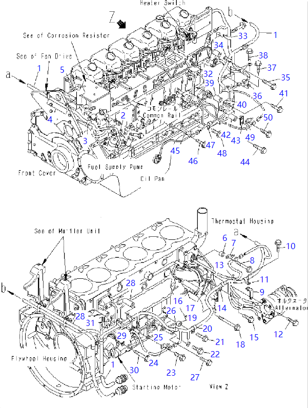 6156-81-9320 6156819320 Wire Harness KOMATSU Excavator Engine Parts Fit For PC400-7