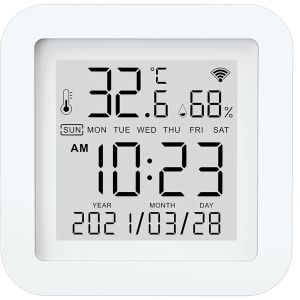 Tuya WIFI Temperature And Humidity Sensor Hygrometer Thermometer With LED Screen