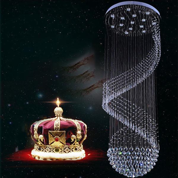 Classical Style Raindrop Staircase Pendant Light Height 1500mm