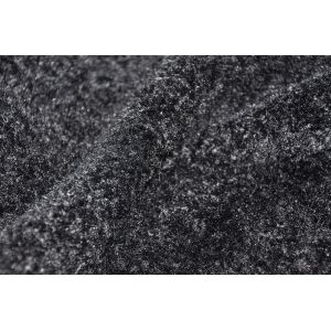 Black Warp Knitted Curling Look 150cm Width for Garment