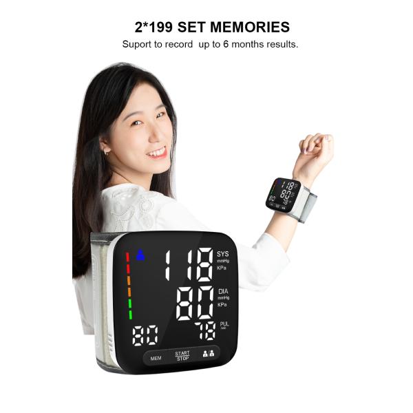 Buy Portable Digital Wrist Blood Pressure Monitor Health Sphygmomanometer Accurate at wholesale prices