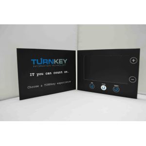 Customizable Blank Black Digital Video Booklet With LCD Screen Display