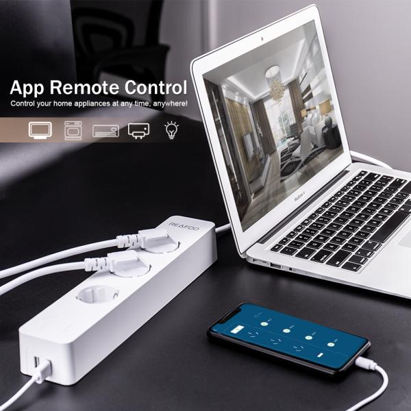 Voice Control Wifi Smart Power Strip 13A EU Standard For Smart Home