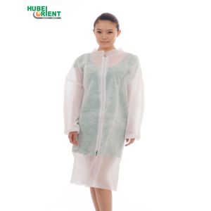 ISO13485 Comfortable 50G/M2 PP SMS Disposable Lab Coats