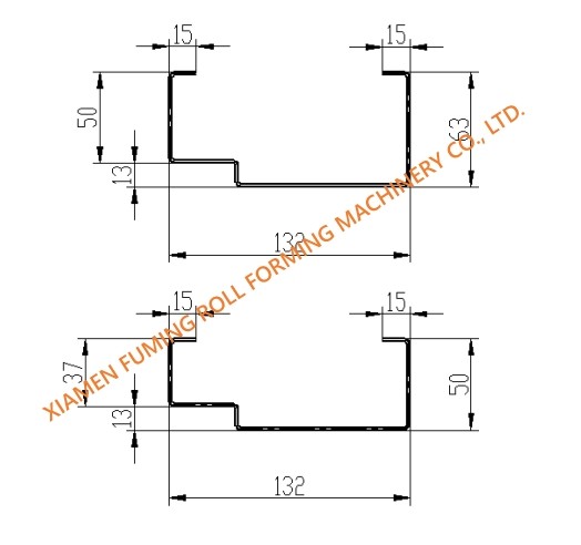 Single Side Door Roll Forming Machine 11KW Hydraulic Cutting