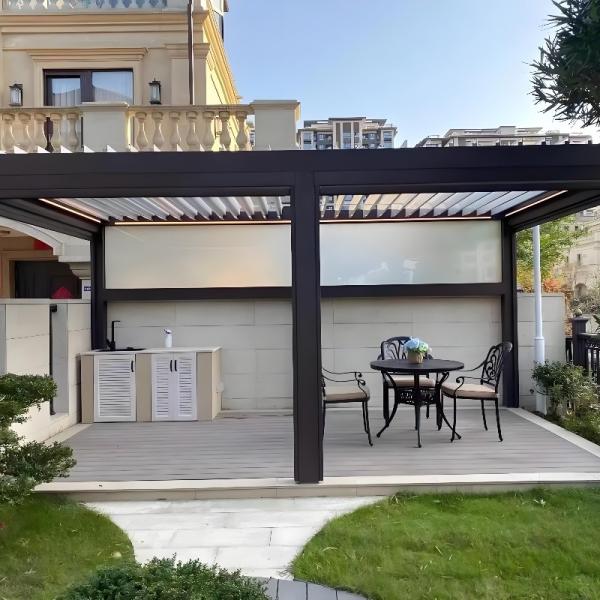 Buy Top-Quality Aluminum Extrusions Aluminum Patio Pergola  PVDF Finish at wholesale prices