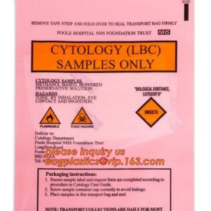 biohazard infectious waste bag, Medicine Envelope, PP Autoclavable, Medical Wast