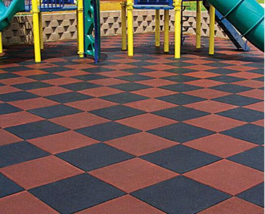 1Mx1M EPDM Rubber Gym Flooring Rolls For Outdoor Playground Rubber Cushion Roll Mat