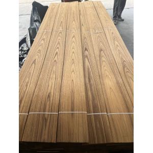 Natural Burma Teak Crown Cut Veneer Sheet For Hotel Decoration
