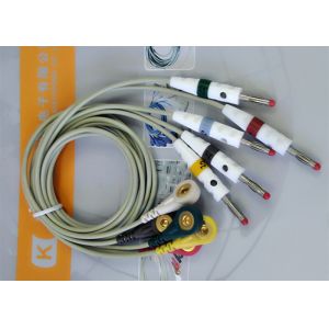 One Piece EKG Cable Banana Plug EKG Cable To Snap Type 2 Years Validity