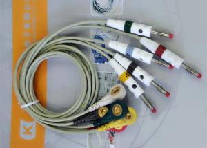 Quality One Piece EKG Cable Banana Plug EKG Cable To Snap Type 2 Years Validity for sale