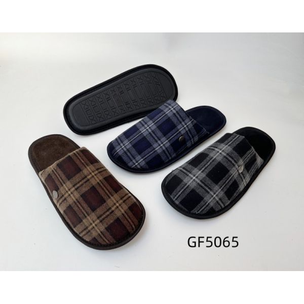 OEM Logo Warm Mens' Indoor Slippers House Shoes Slippers With Memory Foam Sock