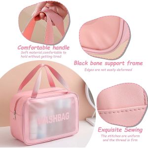 Quality Multifunctional Travel Toiletry Makeup Bag Water Resistant With Handy Handle for sale
