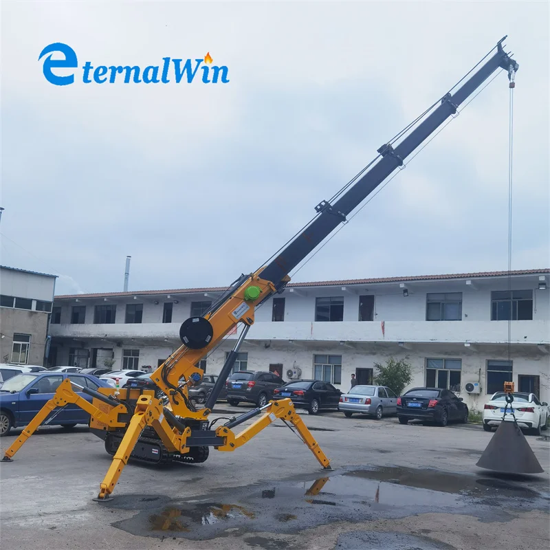 EW Yellow Red Blue Black Telescopic Boom Spider Crane With Steel