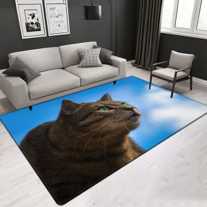 Customized Size Landscape Animal 3D Printed Polyester Fiber Living Room Carpet