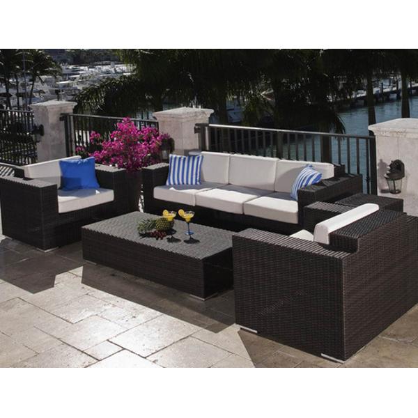 4 Pcs Rattan Sectional Sofa Furniture Outdoor Comfortable Casual Sectional