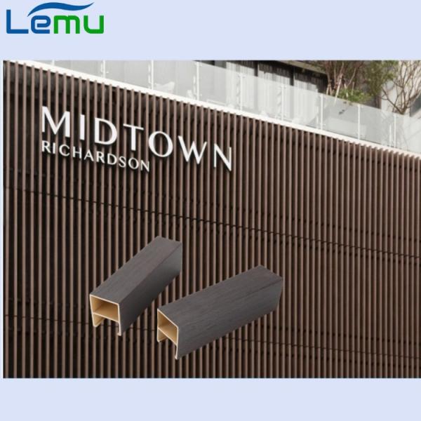 WPC Wall Panel for Mall 3D Insulated Slat Wood Indoor Interior PVC Decorate Nano Sheet