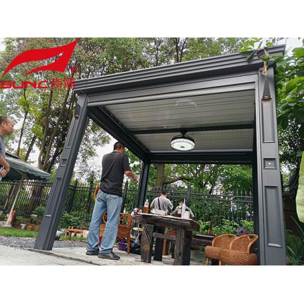 Buy Led Light Motorized Aluminum Pergola Rodent Proof For Garden Building at wholesale prices