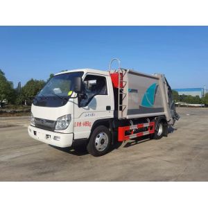 Diesel Foton 4x2 Small Garbage Compressor Tank Volume 3000L Garbage Collection