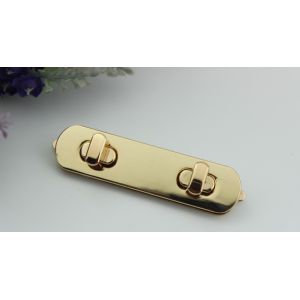 Classic design light gold purse double twist turn metal locks