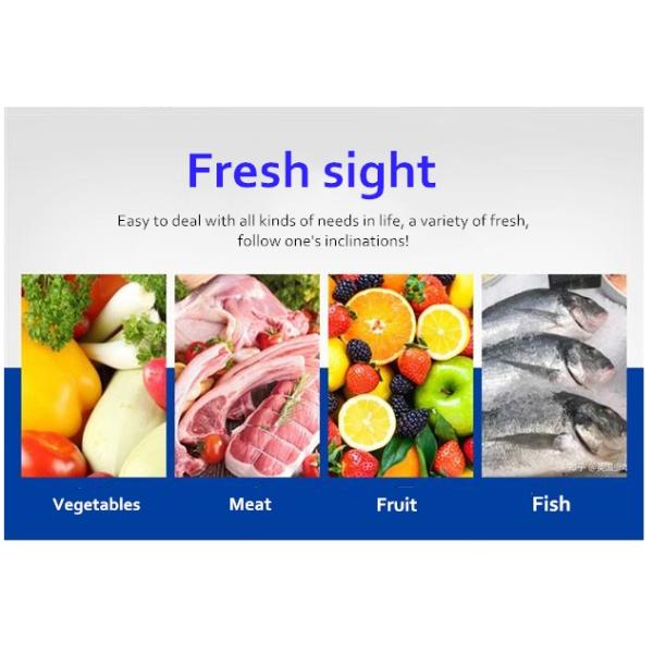 Six Doors Air Cooled SUS Shell Restaurant Refrigerator