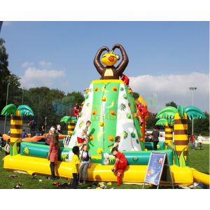 Monkey Bounce House 0.55mm PVC Inflatable Climbing Wall