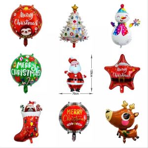 Wholesal Merry Christmas Foil Balloon Christmas Tree Shape Snowman Star