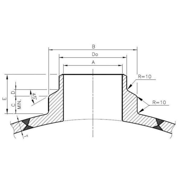 ASME SA105N Carbon Steel Self Reinforced Nozzle Pressure Vessels Part