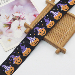 Wholesale bat ghost witch printing halloween holiday grosgrain webbing printed