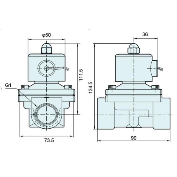 Air Water Oil Gas Pneumatic Solenoid Valve Normal Close With Copper Coil