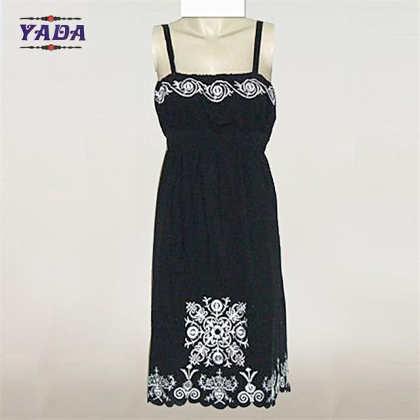 Women black batwing sleeve embroidery elegant dress ladies executive dresses sexy for women