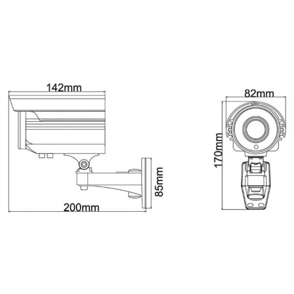 HD Bullet 4IN1 Analog HD CCTV Camera 5X Auto Motorized Support 60m IR Range