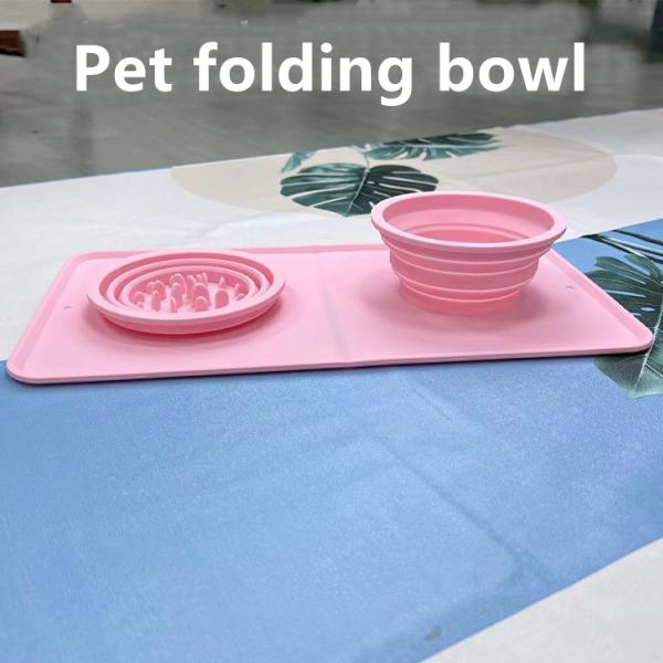 Silicone Retractable Pet Feeder Bowls Portable Dog Basin