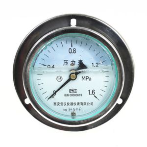 10Mpa 63mm Liquid Oil Pressure Gauge Stainless Steel Pointer