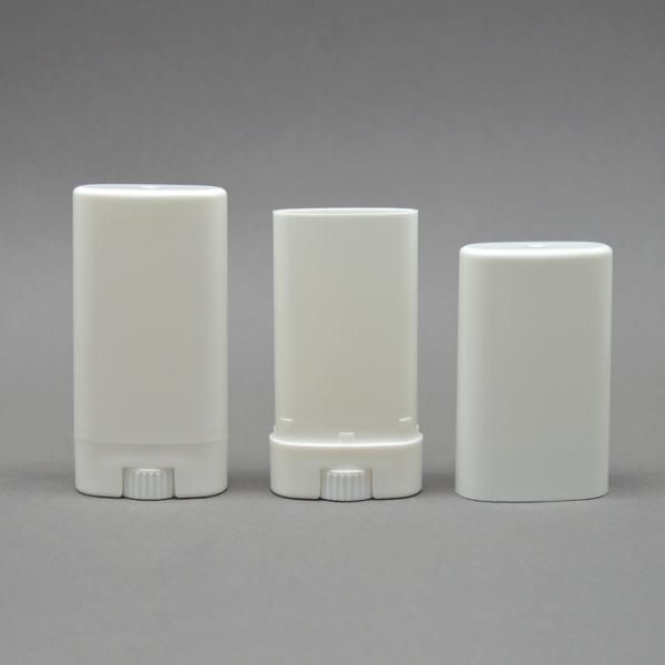 White Oval Lip Balm Tubes Eco Friendly Safety Offset Printing Handling