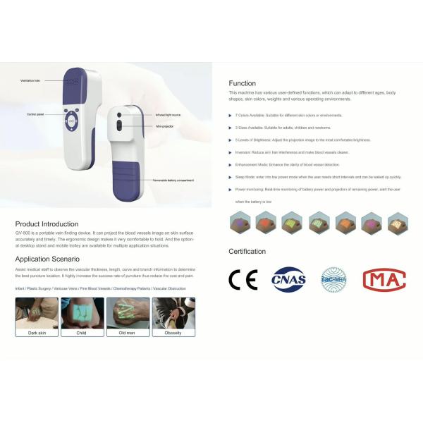 5V Portable Medical Vein Finder Scanner Machine 15-25cm Range 280g