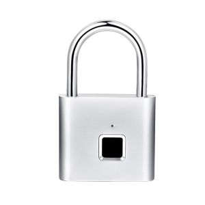 China Rainproof USB Smart Rim Lock / Biometric Padlock Rechargeable Lock on sale