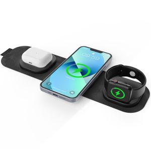 15W 10W Magnetic Foldable Wireless Charger 3 In 1 Wireless Charger