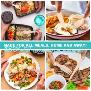 Wooden Cutlery Set - Alternative To Plastic, Eco Friendly, Biodegradable,