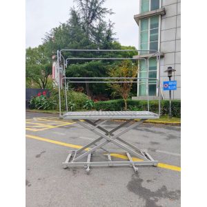 Quality 1500mm Height Manual Scissor Lift Platform With Table Personal Home Using without power for sale