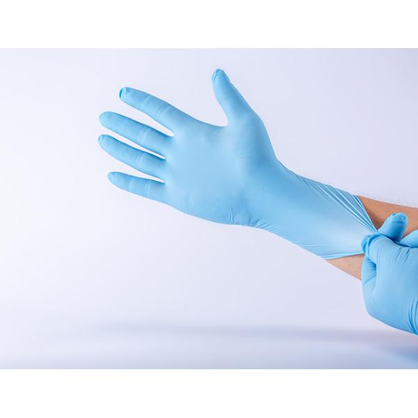 Ambidextrous NG Medical Disposable Glove , Blue Nitrile Gloves Powder Free