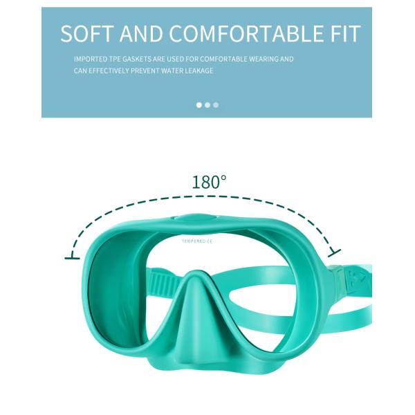 ZMZDIVE Freediving Snorkel Mask Set Prescription Snorkeling Goggles