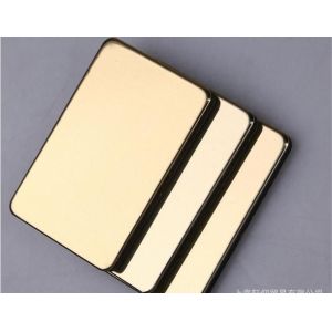 0.3mm Thickness Mirrored Aluminum Composite Panel Max Width 2000mm