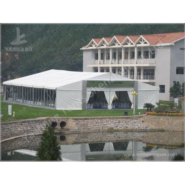 White PVC Fabric Cover Aluminum Frame High Peak Canopy against Strong Sun